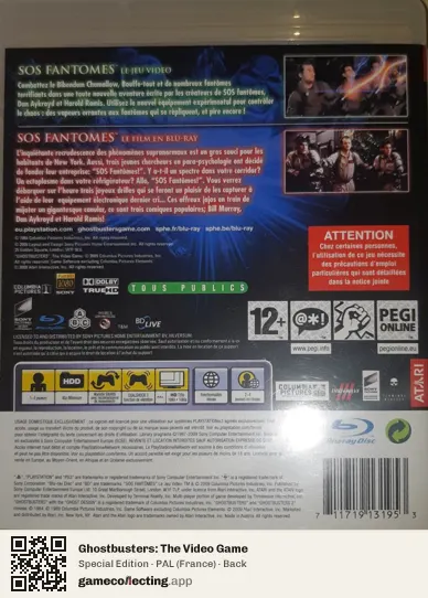 Ghostbusters: The Video Game PlayStation 3, France box back