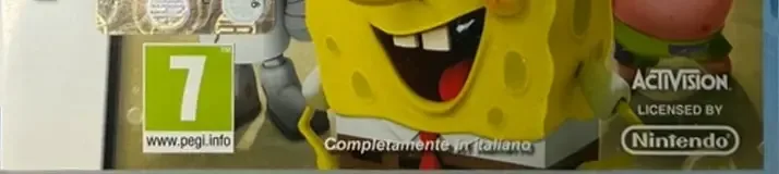 SpongeBob SquarePants: Plankton's Robotic Revenge, the PEGI square on its front