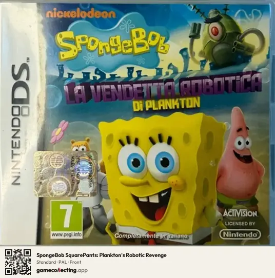 SpongeBob SquarePants: Plankton's Robotic Revenge Nintendo DS, PAL box front