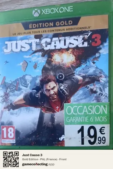 Just Cause 3 Xbox One, France box front