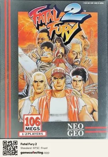 Fatal Fury 2 Neo Geo AES, NTSC box front