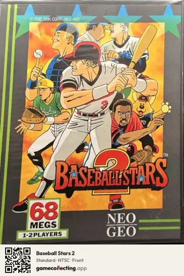 Baseball Stars 2 Neo Geo AES, NTSC box front