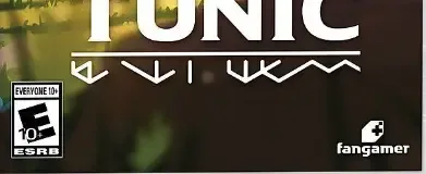 Tunic, the ESRB box on its front