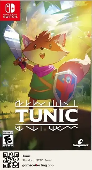 Tunic Nintendo Switch, NTSC box front