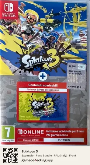Splatoon 3 Nintendo Switch, Italy box front
