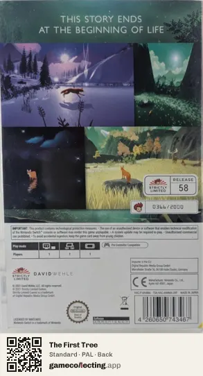 The First Tree Nintendo Switch, PAL box back