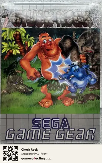 Chuck Rock Sega Game Gear, PAL box front