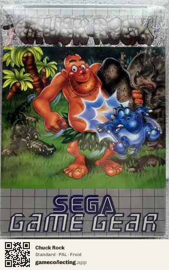 Chuck Rock Sega Game Gear, PAL box front