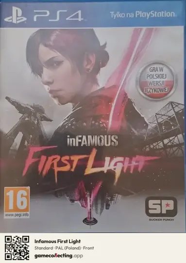 Infamous First Light PlayStation 4, Poland box front