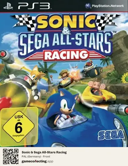 Sonic & Sega All-Stars Racing PlayStation 3, Germany box front