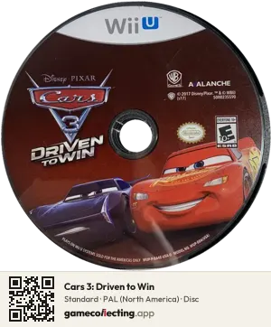 Cars 3: Driven to Win Nintendo Wii U, PAL disc