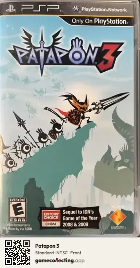 Patapon 3 PlayStation Portable, NTSC box front