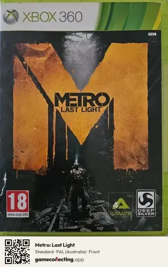 Metro: Last Light Xbox 360, Australia box front