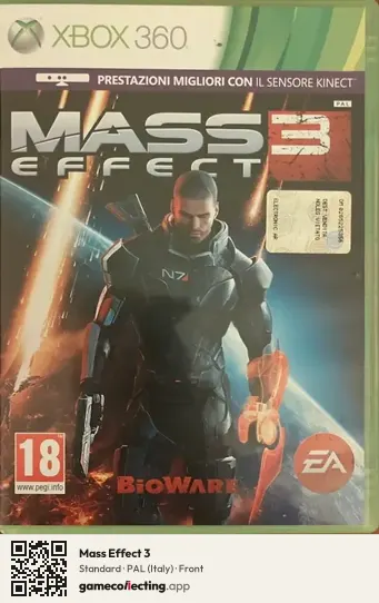 Mass Effect 3 Xbox 360, Italy box front