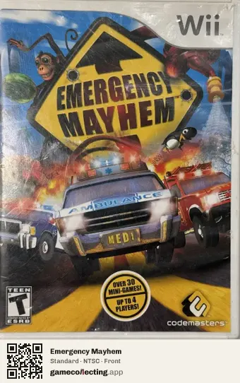 Emergency Mayhem Nintendo Wii, NTSC box front