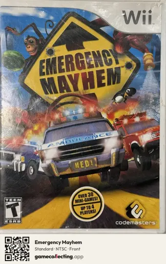 Emergency Mayhem Nintendo Wii, NTSC box front
