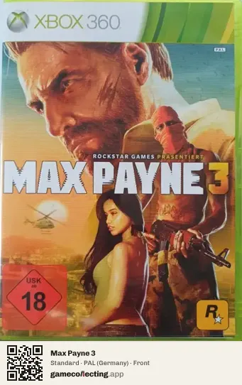 Max Payne 3 Xbox 360, Germany box front