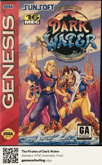The Pirates of Dark Water Sega Mega Drive / Genesis, Australia box front