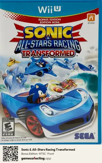 Sonic & All-Stars Racing Transformed Nintendo Wii U, NTSC box front