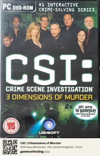 CSI: 3 Dimensions of Murder Computer, United Kingdom box front