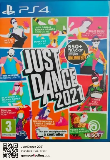 Just Dance 2021 PlayStation 4, PAL box front
