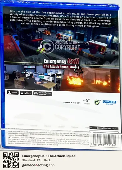 Emergency Call: The Attack Squad PlayStation 5, PAL box back