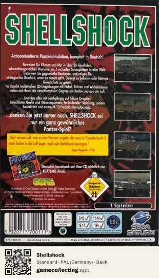 Shellshock Sega Saturn, Germany box back