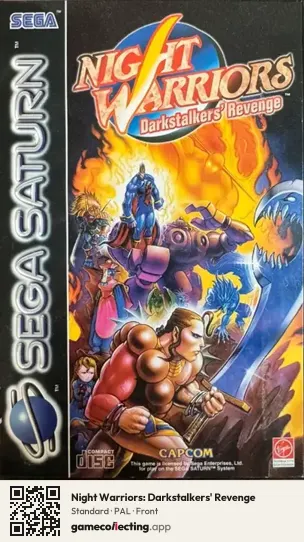 Night Warriors: Darkstalkers' Revenge Sega Saturn, PAL box front