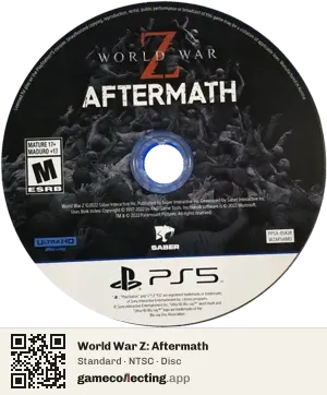 World War Z: Aftermath PlayStation 5, NTSC disc