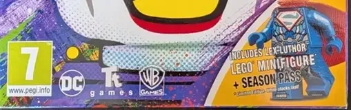 LEGO DC Super-Villains, the PEGI square on its front