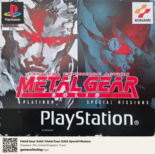 Metal Gear Solid / Metal Gear Solid: Special Missions PlayStation, United Kingdom box front