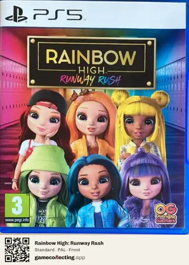 Rainbow High: Runway Rush PlayStation 5, PAL box front