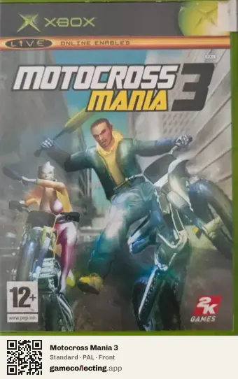 Motocross Mania 3 Xbox, PAL box front