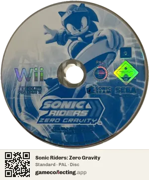 Sonic Riders: Zero Gravity Nintendo Wii, PAL disc