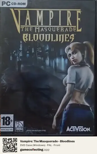 Vampire: The Masquerade - Bloodlines Computer, PAL box front