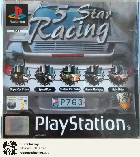5 Star Racing PlayStation, PAL box front