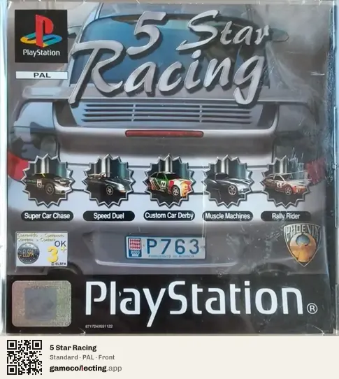 5 Star Racing PlayStation, PAL box front