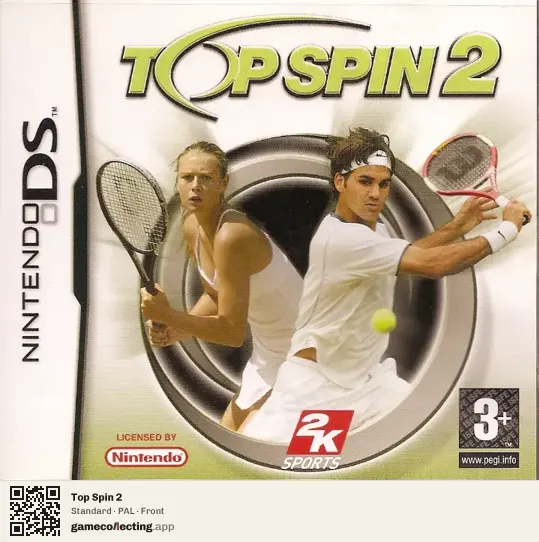 Top Spin 2 Nintendo DS, PAL box front