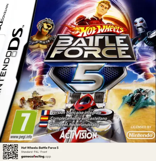 Hot Wheels: Battle Force 5 Nintendo DS, PAL box front
