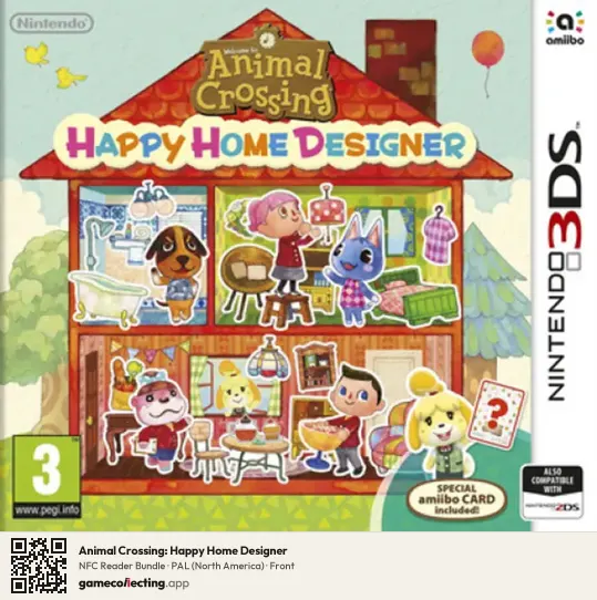 Animal Crossing: Happy Home Designer Nintendo 3DS, North America box front