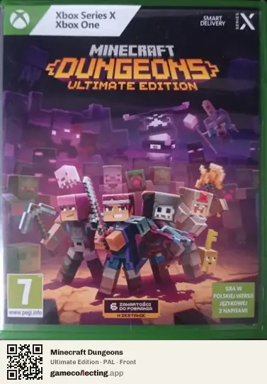 Minecraft Dungeons Xbox Series X, PAL box front