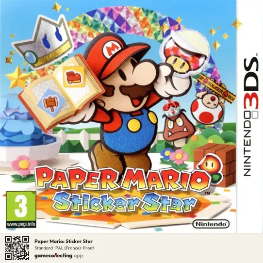 Paper Mario: Sticker Star Nintendo 3DS, France box front