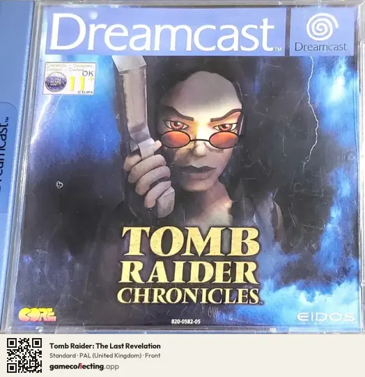 Tomb Raider: The Last Revelation Sega Dreamcast, United Kingdom box front