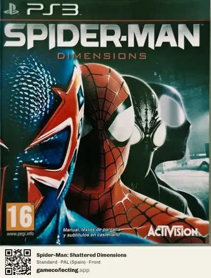 Spider-Man: Shattered Dimensions PlayStation 3, Spain box front