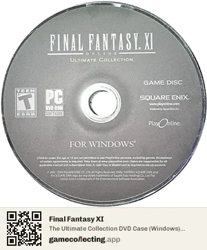 Final Fantasy XI Computer, NTSC disc
