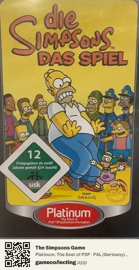 The Simpsons Game PlayStation Portable, Germany box front