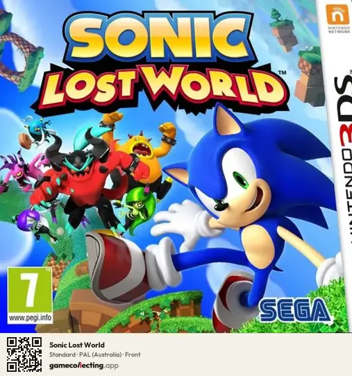 Sonic Lost World Nintendo 3DS, Australia box front