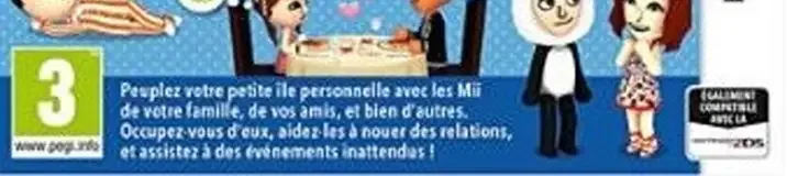 Tomodachi Life, the ESRB box on its front
