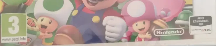 Mario Party: Star Rush, the PEGI square on its front