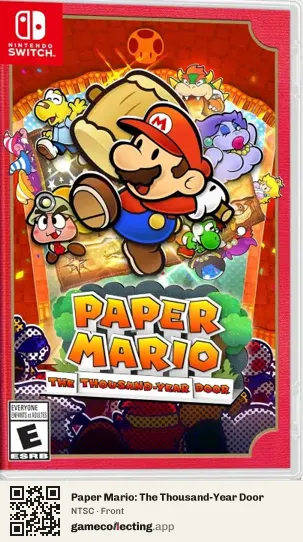 Paper Mario: The Thousand-Year Door Nintendo Switch, NTSC box front